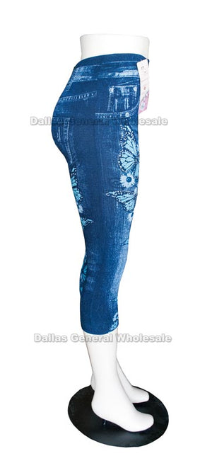 Ladies Butterfly Pull On Jeggings Wholesale