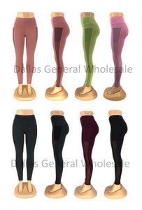Solid Color Active Leggings w/ Pockets Wholesale
