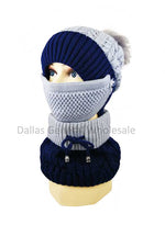 Women Fur Lining Beanie w/ Scarf & Mask Set Wholesale - Dallas General Wholesale