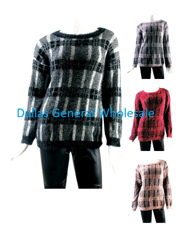 Casual Soft Plaid Sweaters Wholesale