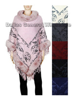 Butterfly Fur Winter Sweater Ponchos Wholesale