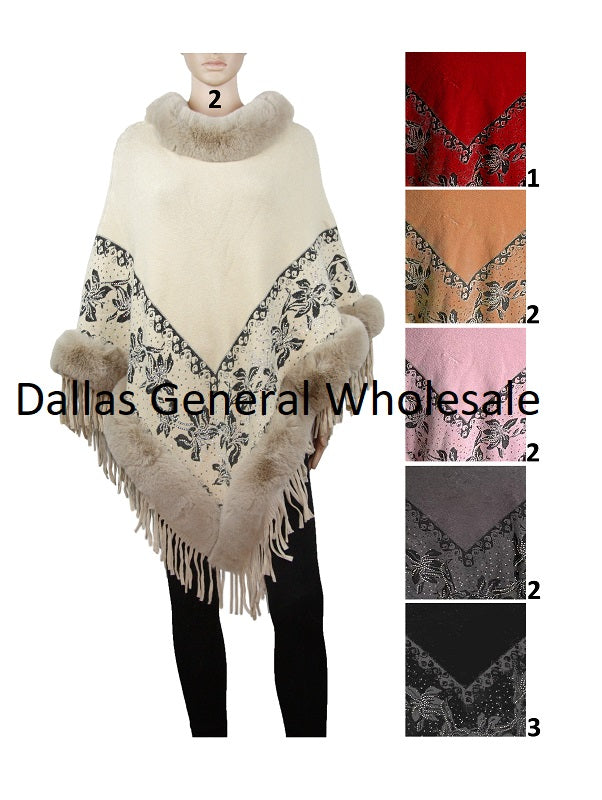 Trendy Winter Bling Bling Sweater Ponchos Wholesale
