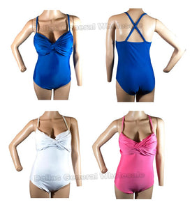 Ladies Solid Color 1 PC Swimsuits Wholesale