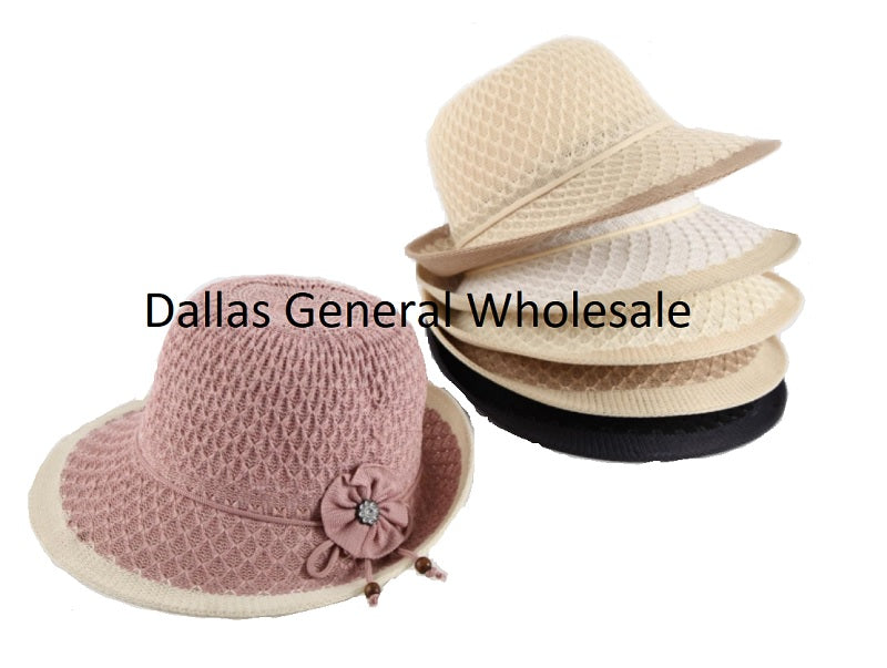 Ladies Casual Floral Visor Hats Wholesale