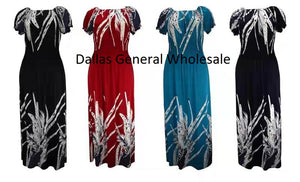 Women Straight Shoulder Maxi Dresses Wholesale