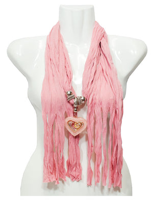 Heart Shape Jade Pendant Jewelry Fashion Scarf Wholesale - Dallas General Wholesale