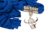 Studded Skull Pendant Jewelry Fashion Scarf Wholesale - Dallas General Wholesale