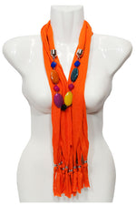 Assorted Colors Beads Pendants Fashion Scarf Wholesale - Dallas General Wholesale