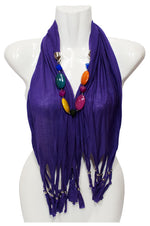 Assorted Colors Beads Pendants Fashion Scarf Wholesale - Dallas General Wholesale