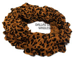 Ladies Cheetah Animal Printed Knitted Warm Infinity Circle Scarf Wholesale - Dallas General Wholesale