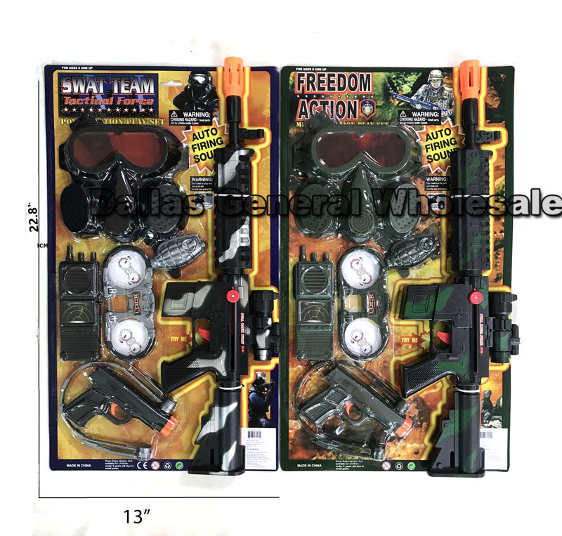 7PC Pretend Toy Camouflage Police Play Set Wholesale