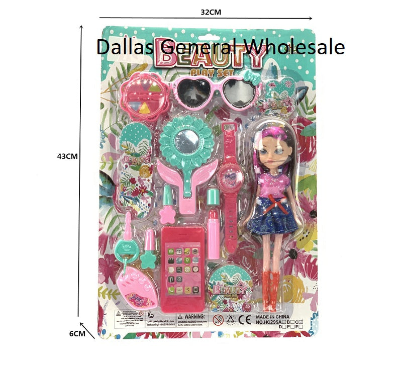 Cardboard Display Beauty Set w/ Doll Wholesale