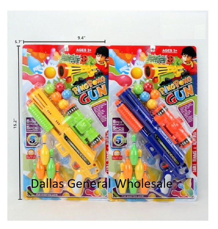 12 PC Toy Bowling Shot Gun Set Wholesale