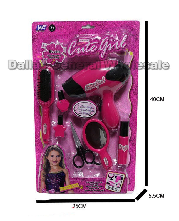 7 PC Girls Pretend Play Hair Dresser Set Wholesale