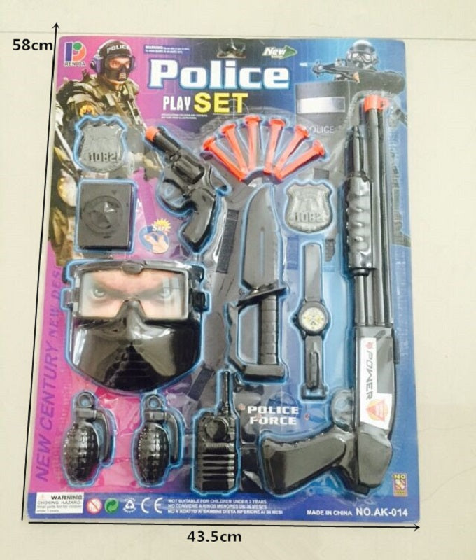 16 PC Toy Pretend Play Police Play Sets Wholesale