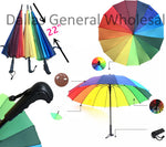 Rainbow Colored Adults Automatic Umbrellas
