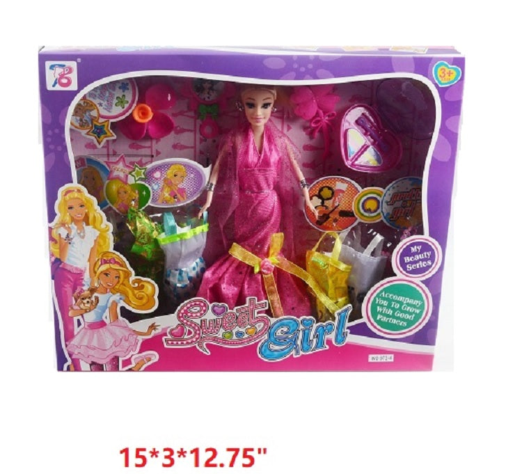 9 PC Princess Doll Pretend Play Closet Set Wholesale - Dallas General Wholesale
