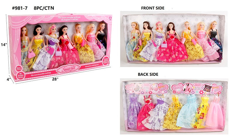 14 PC Princess Dolls Play Set Wholesale - Dallas General Wholesale