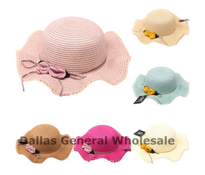 Little Girls Summer Easter Straw Hats Wholesale