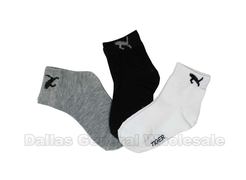 Boys Tiger Ankle Socks Wholesale - Dallas General Wholesale