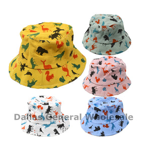 Little Boys Wild Animal Bucket Hats Wholesale