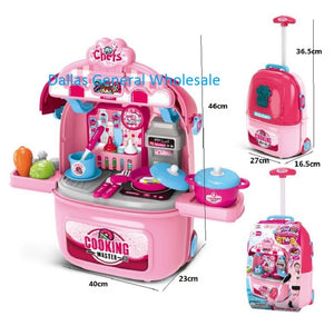 2-In-1 Kitchen Chef Toys Suitcase Set Wholesale