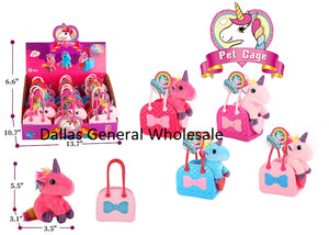 Cute Pet Unicorn Carrier Purse Play Set Wholesale