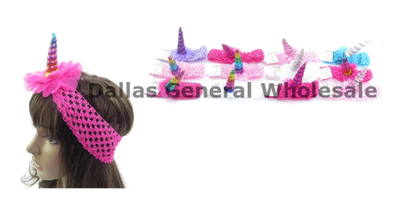 Little Girls Unicorn Head Wraps Wholesale