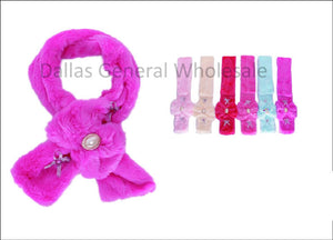 Little Girls Adorable Fuzzy Scarves Wholesale