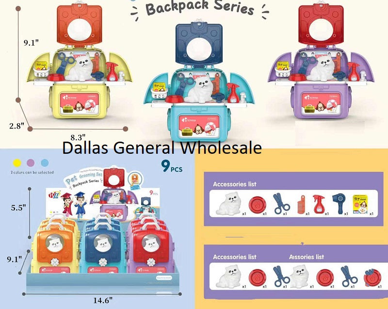 Cute Kitty Cat Backpack Toy Play Set Wholesale