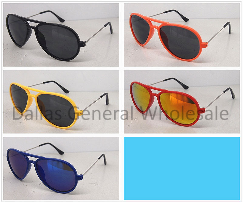 Kids Plastic Frame Aviator Sunglasses Wholesale