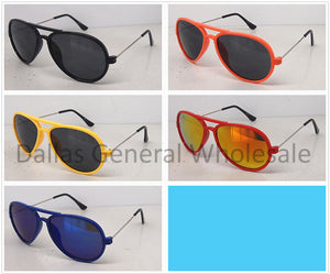 Kids Plastic Frame Aviator Sunglasses Wholesale