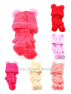 Girls Winter Hats and Scarf Set Wholesale