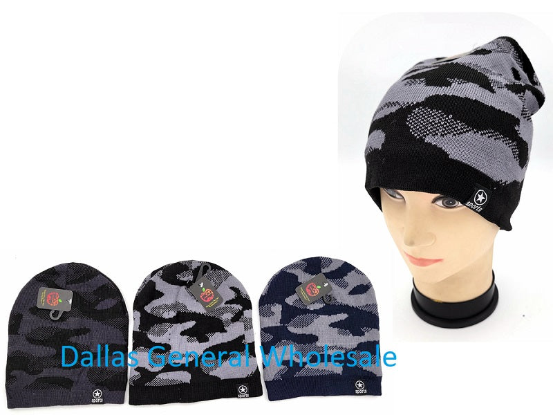 Men Camouflage Beanie Hats Wholesale