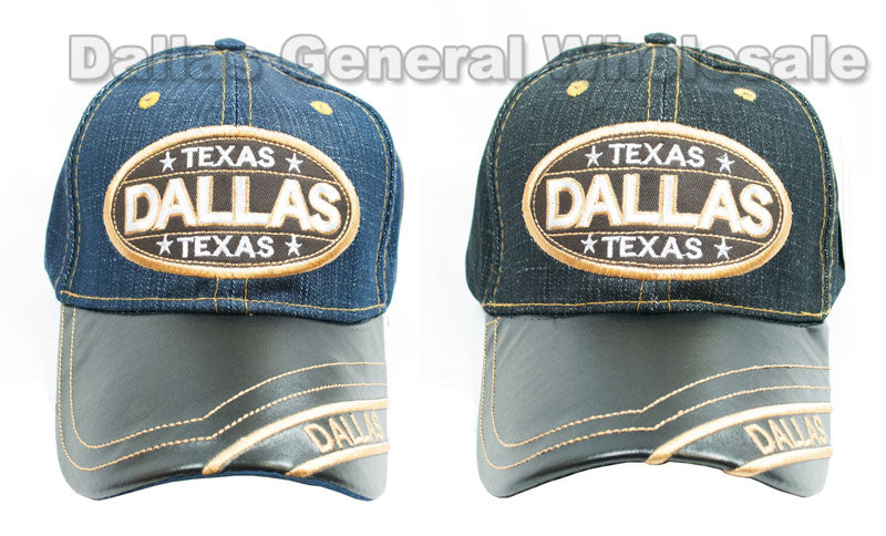 "DALLAS" Casual Denim Baseball Caps Wholesale - Dallas General Wholesale