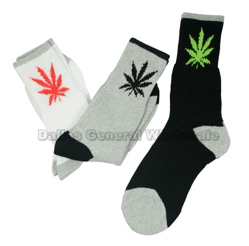 Men Funky Marijuana Tube Socks Wholesale - Dallas General Wholesale