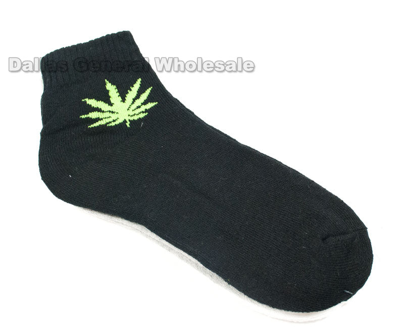 Men Fashion Marijuana Ankle Socks Wholesale - Dallas General Wholesale