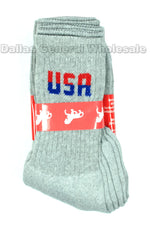 Men USA Casual Crew Socks Wholesale - Dallas General Wholesale