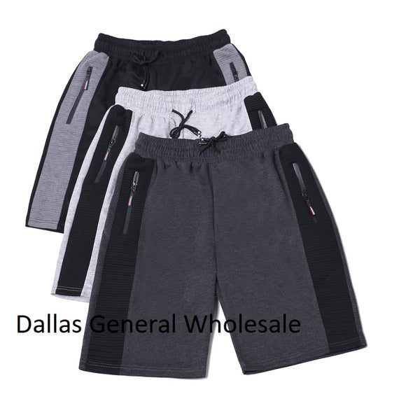 French Terry Fleece Jogger Shorts Wholesale 3-Pack Mens French
