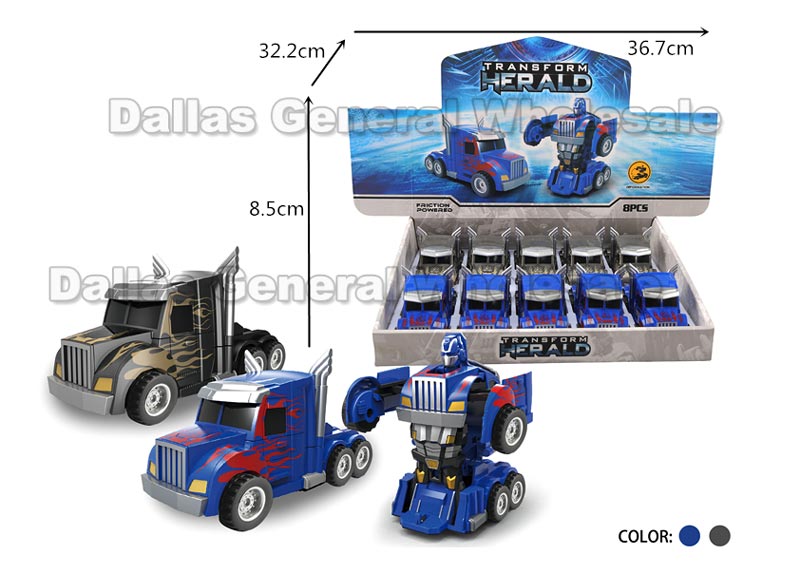 Toy Inertial Transforming Trucks Wholesale