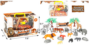 19 PC Toy PVC Wild Animals Figurine Set Wholesale