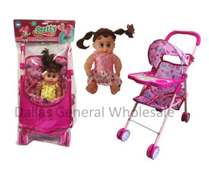 Toy Stroller with Baby Doll Set Wholesale