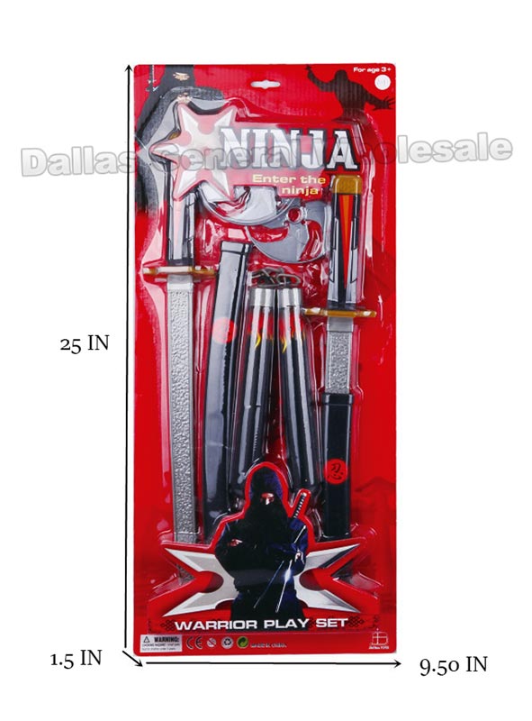 8 PC Pretend Play Ninja Play Sets Wholesale - Dallas General Wholesale