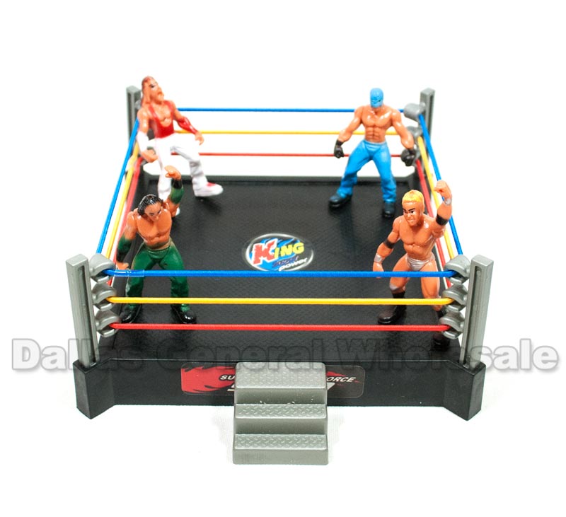 Toy Wrestlers with Ring Play Set Wholesale