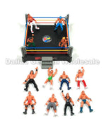 Toy Wrestlers with Ring Play Set Wholesale