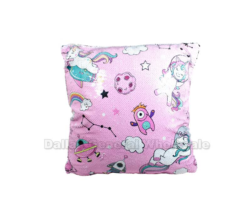 Unicorn Sequins Decorative Pillows Wholesale - Dallas General Wholesale