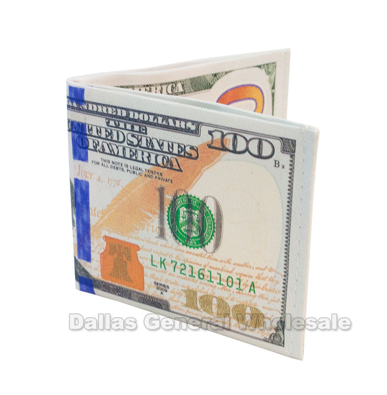 Novelty 100 Dollar Bill Wallets Wholesale - Dallas General Wholesale