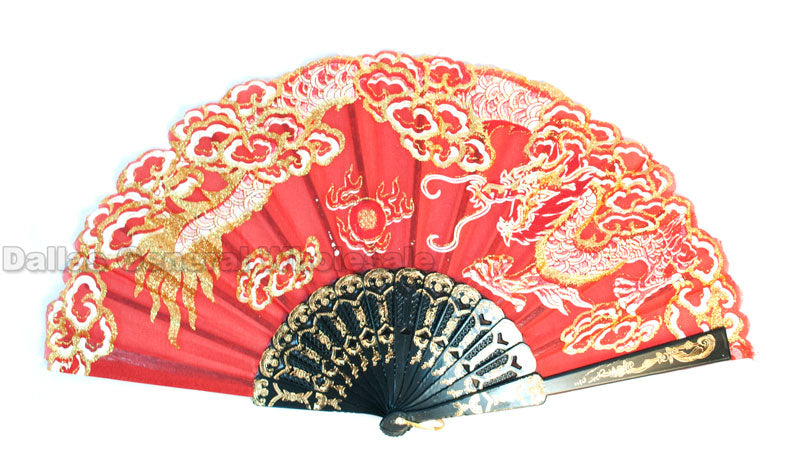 Oriental Asian Hand Folding Fans Wholesale - Dallas General Wholesale