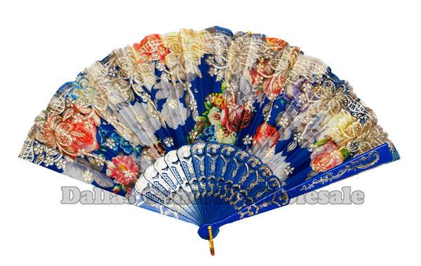 GZLDGIFTS 10PC Personized Bulk Hand Fans Silk Customized Party