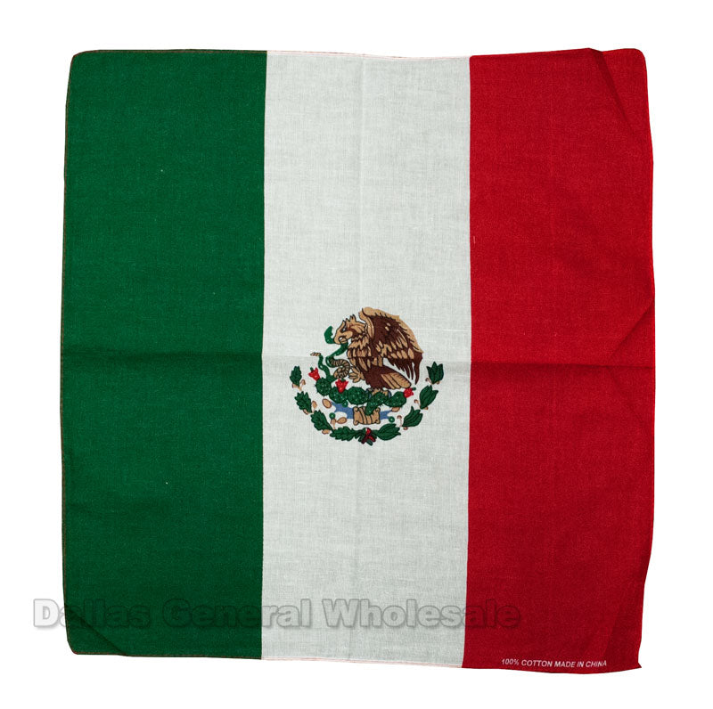 Mexico Flag Printed Bandanas Wholesale - Dallas General Wholesale